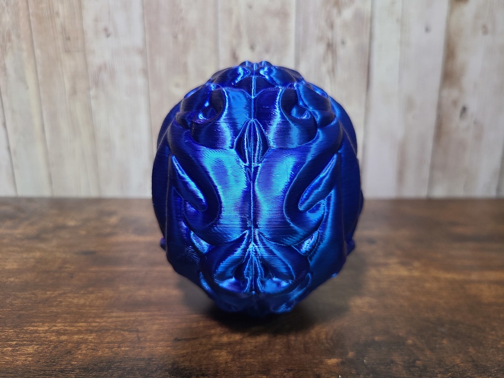 達磨-紫×ブルー- (Mad Mini Daruma)高さ10cm【インテリア クールな置物 3Dプリンター オブジェ】