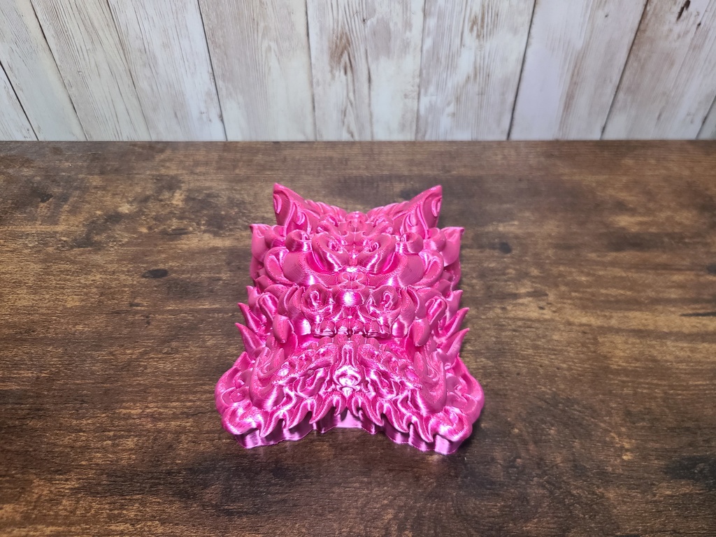 鬼瓦-マゼンタ- (Mad Mini Onigawara)高さ12.5cm【インテリア クールな壁掛け 3Dプリンター】