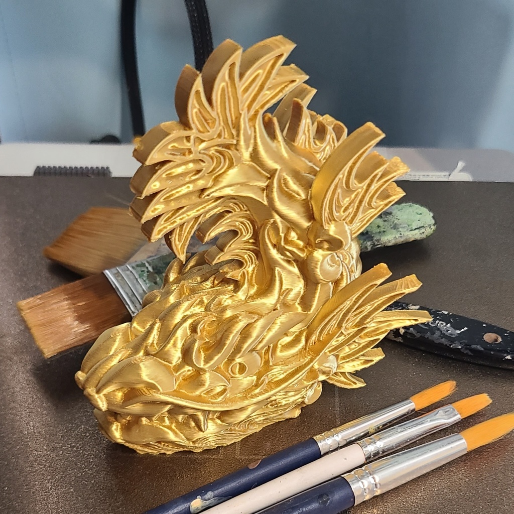 シャチホコ-金- （Mad Mini Syatihoko）高さ12cm【インテリア　クールな置物　３Dプリンター】