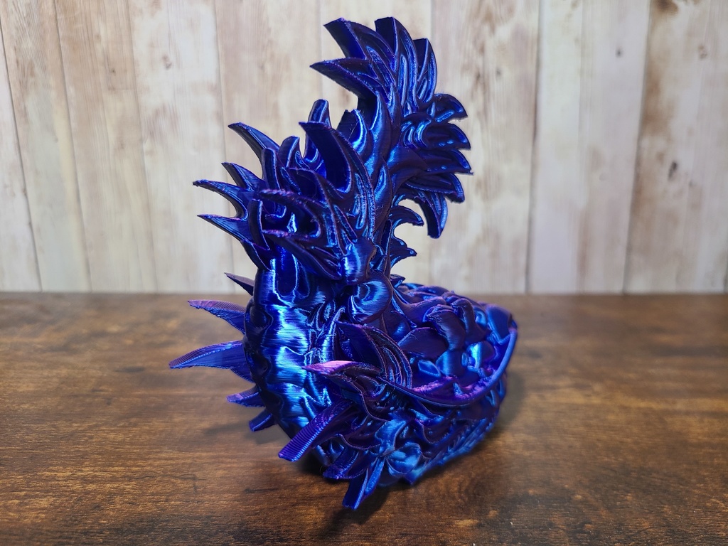 シャチホコ-紫×ブルー-(Mad Mini Syachihoko)高さ12cm【インテリア クールな置物 3Dプリンター