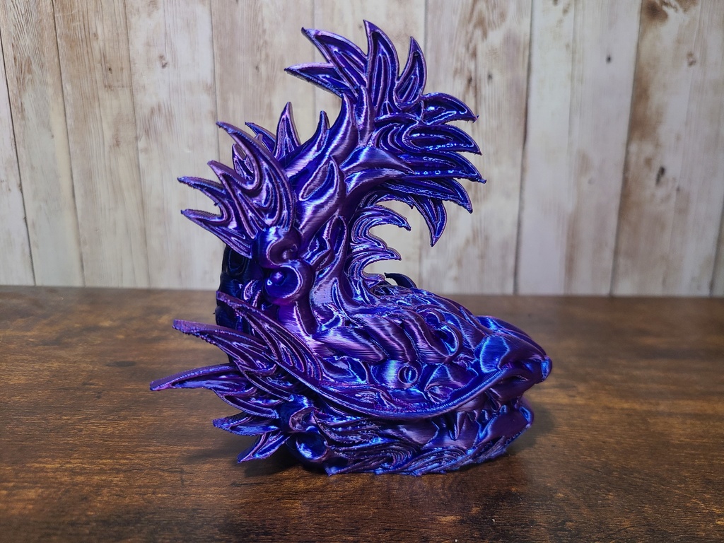 シャチホコ-紫×ブルー-(Mad Mini Syachihoko)高さ12cm【インテリア クールな置物 3Dプリンター