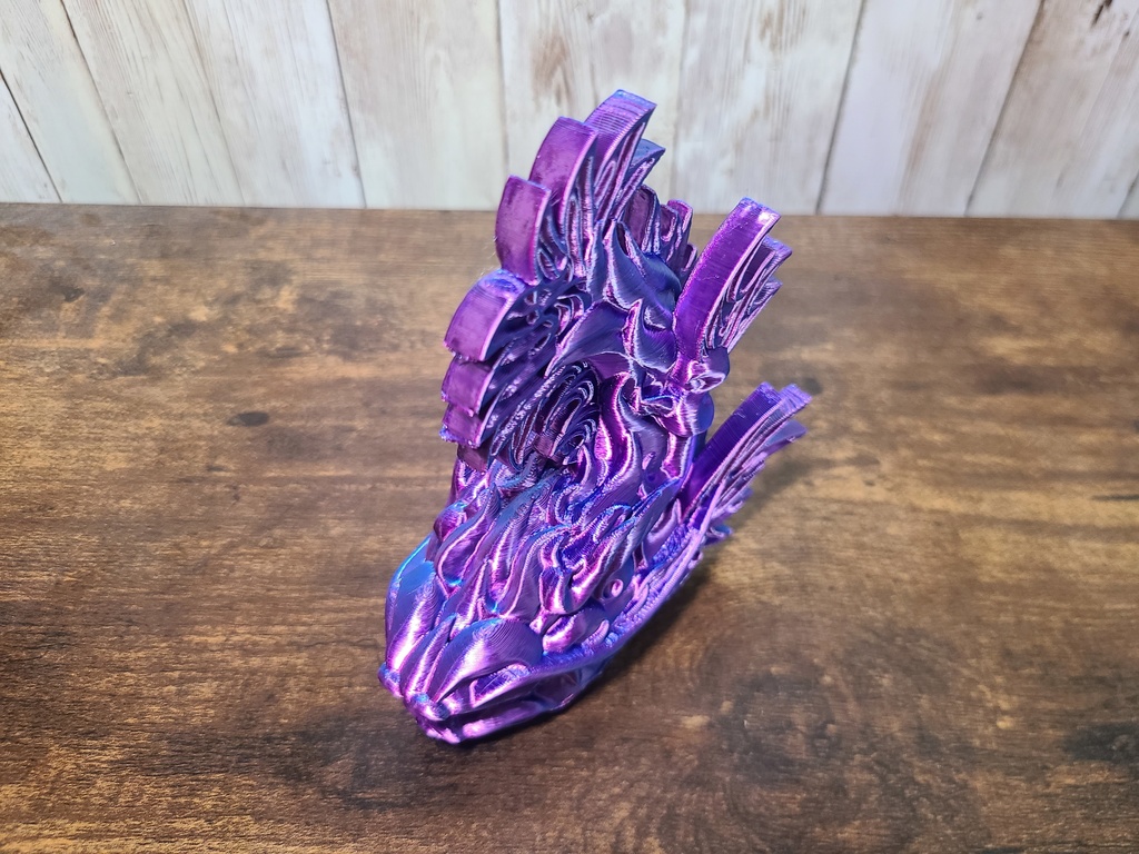 シャチホコ-紫×ブルー-(Mad Mini Syachihoko)高さ12cm【インテリア クールな置物 3Dプリンター