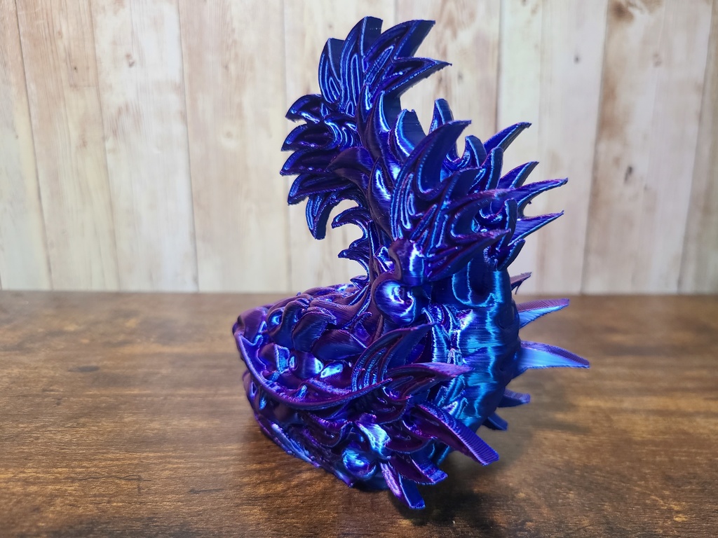 シャチホコ-紫×ブルー-(Mad Mini Syachihoko)高さ12cm【インテリア クールな置物 3Dプリンター