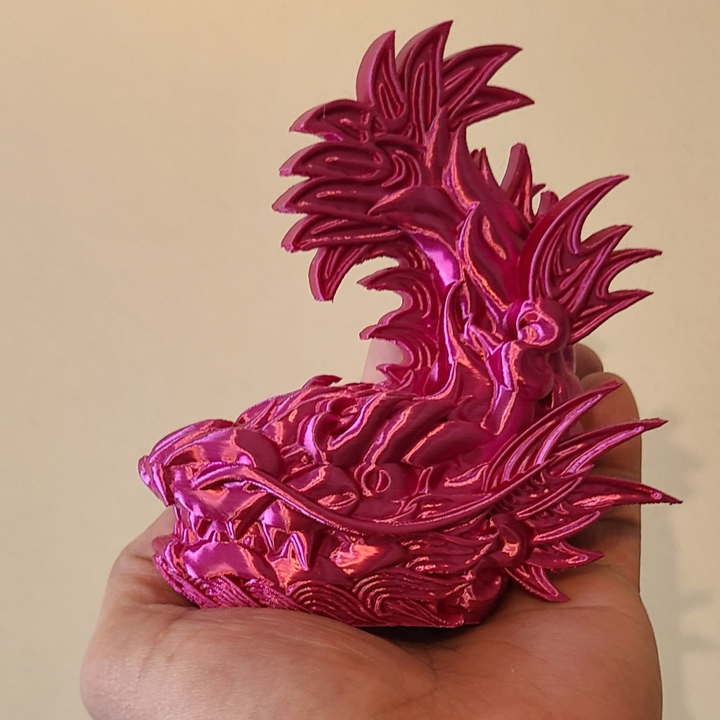 シャチホコ-マゼンタ- （Mad Mini Syachihoko）高さ12cm【インテリア　クールな置物　３Dプリンター