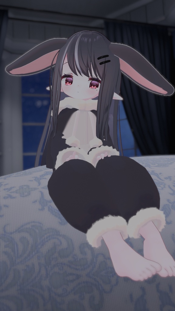 【複数アバター対応】モコモコうさパジャマ