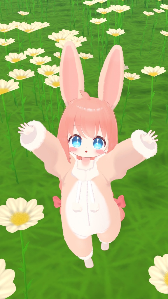 【複数アバター対応】モコモコうさパジャマ