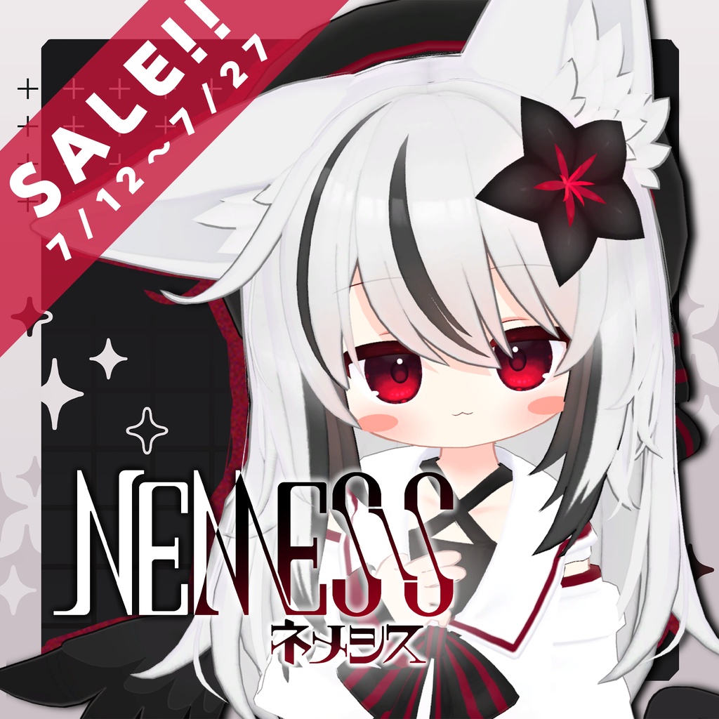 【サマーセール中!!】オリジナル3Dモデル「ネメシス」-Nemesis-  ver.1.11【Quest・Cluster・VRM対応】
