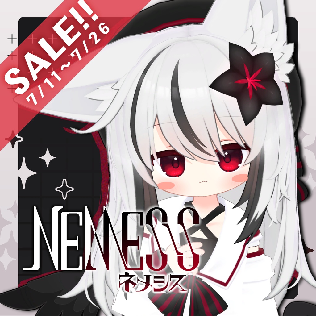 【7/26までセール中!!】オリジナル3Dモデル「ネメシス」-Nemesis-  ver.2.0.1【Android/IOS/Cluster・VRM対応】