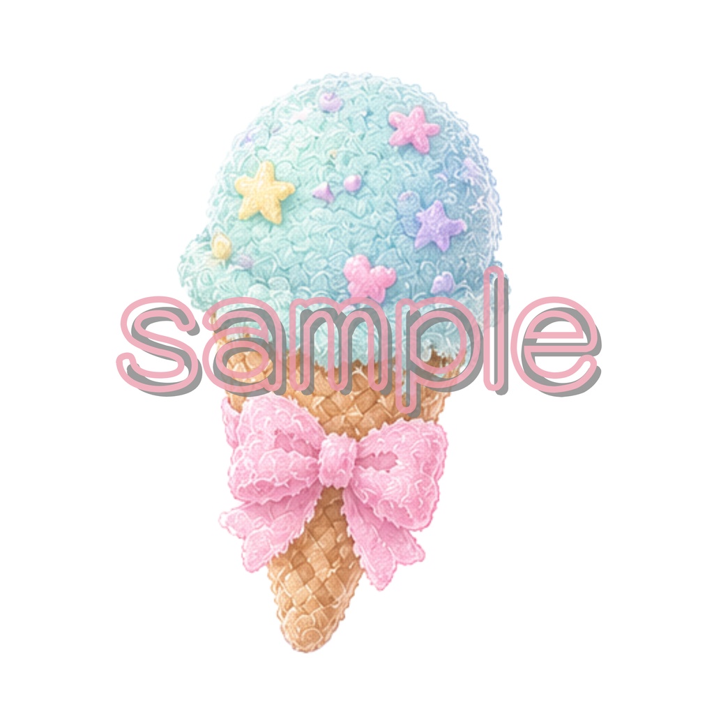 ゆめかわスイーツクリップアート 9種類セット|くま・アイス・ドーナツ|透明背景PNG