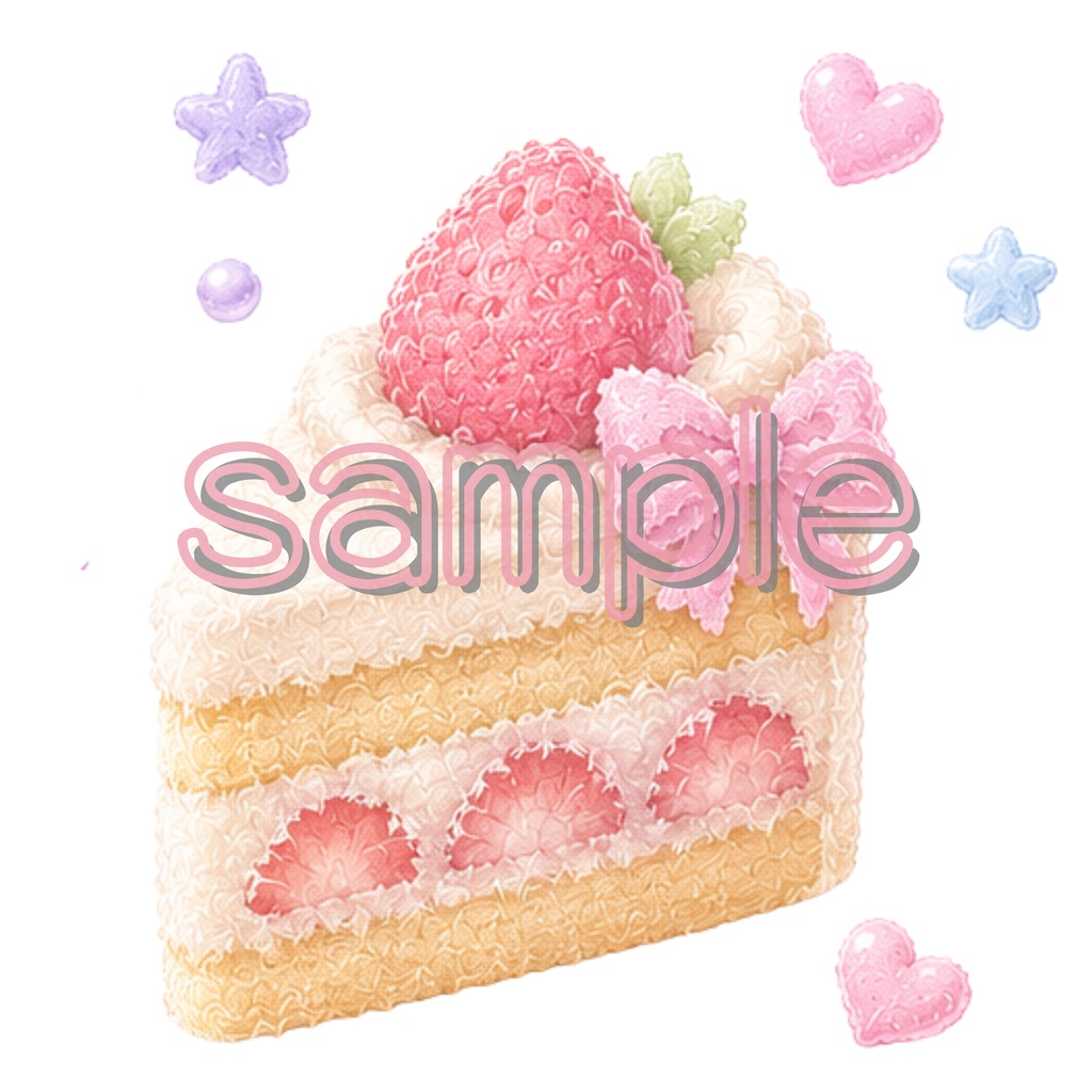 ゆめかわスイーツクリップアート 9種類セット|くま・アイス・ドーナツ|透明背景PNG