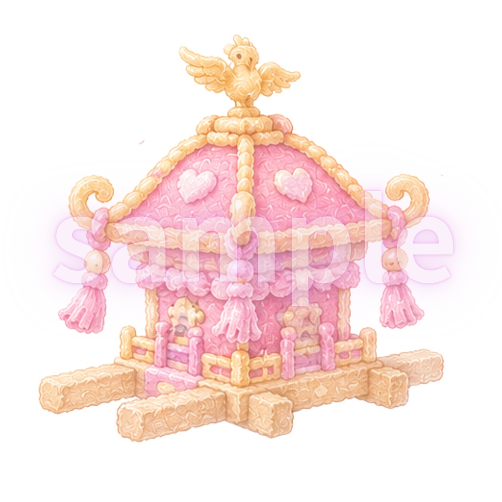 ゆめかわ夏祭りクリップアート 12種類セット|花火・りんご飴・金魚すくい|透明背景PNG