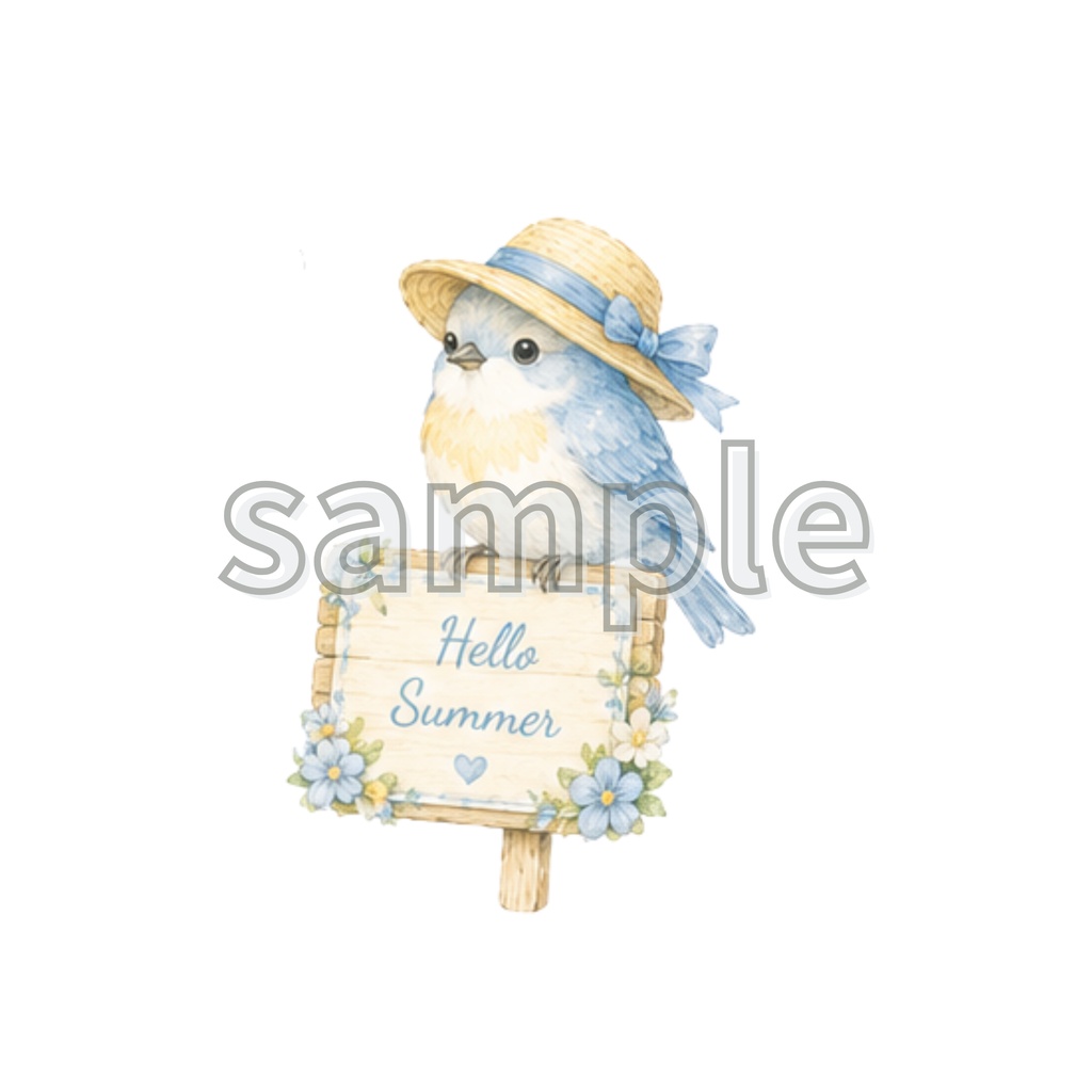 水色・黄色 うさぎ・りす・いるか・ひつじ・小鳥・ペンギン・85点CLIPart・クリップアート