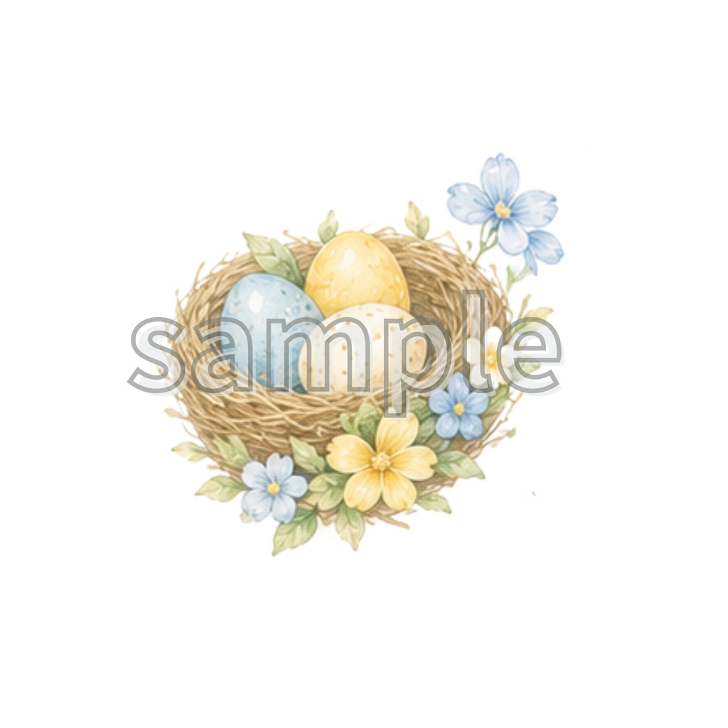 水色・黄色 うさぎ・りす・いるか・ひつじ・小鳥・ペンギン・85点CLIPart・クリップアート