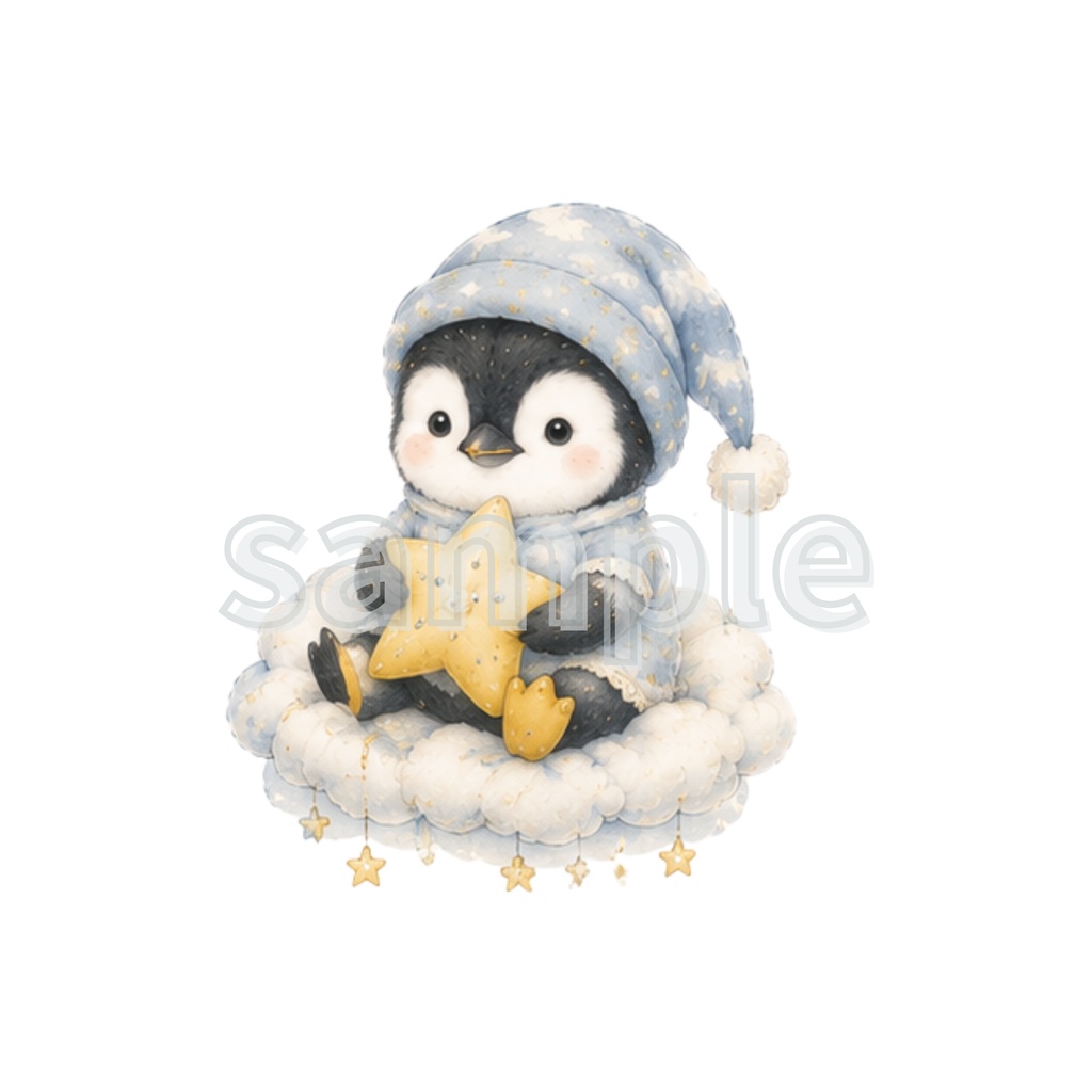 水色・黄色 うさぎ・りす・いるか・ひつじ・小鳥・ペンギン・85点CLIPart・クリップアート