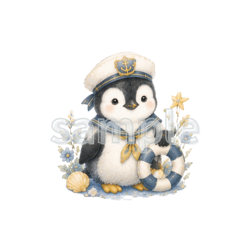 水色・黄色 うさぎ・りす・いるか・ひつじ・小鳥・ペンギン・85点CLIPart・クリップアート