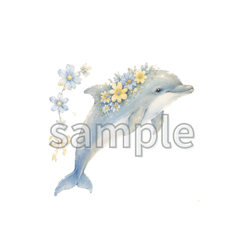 水色・黄色 うさぎ・りす・いるか・ひつじ・小鳥・ペンギン・85点CLIPart・クリップアート