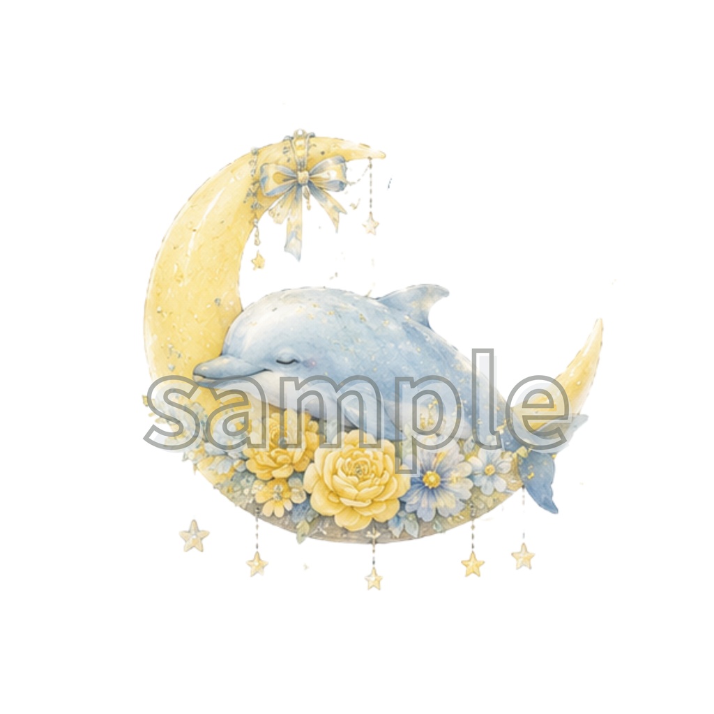 水色・黄色 うさぎ・りす・いるか・ひつじ・小鳥・ペンギン・85点CLIPart・クリップアート