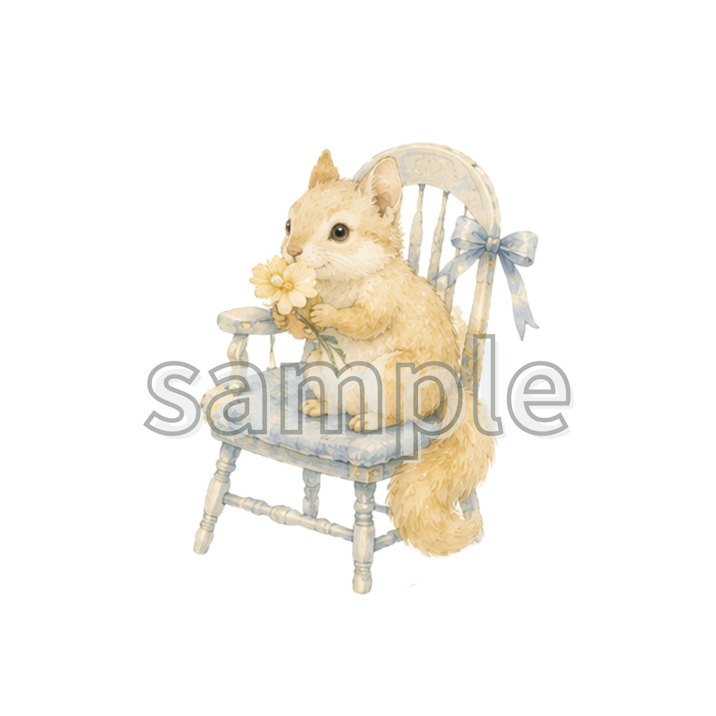 水色・黄色 うさぎ・りす・いるか・ひつじ・小鳥・ペンギン・85点CLIPart・クリップアート