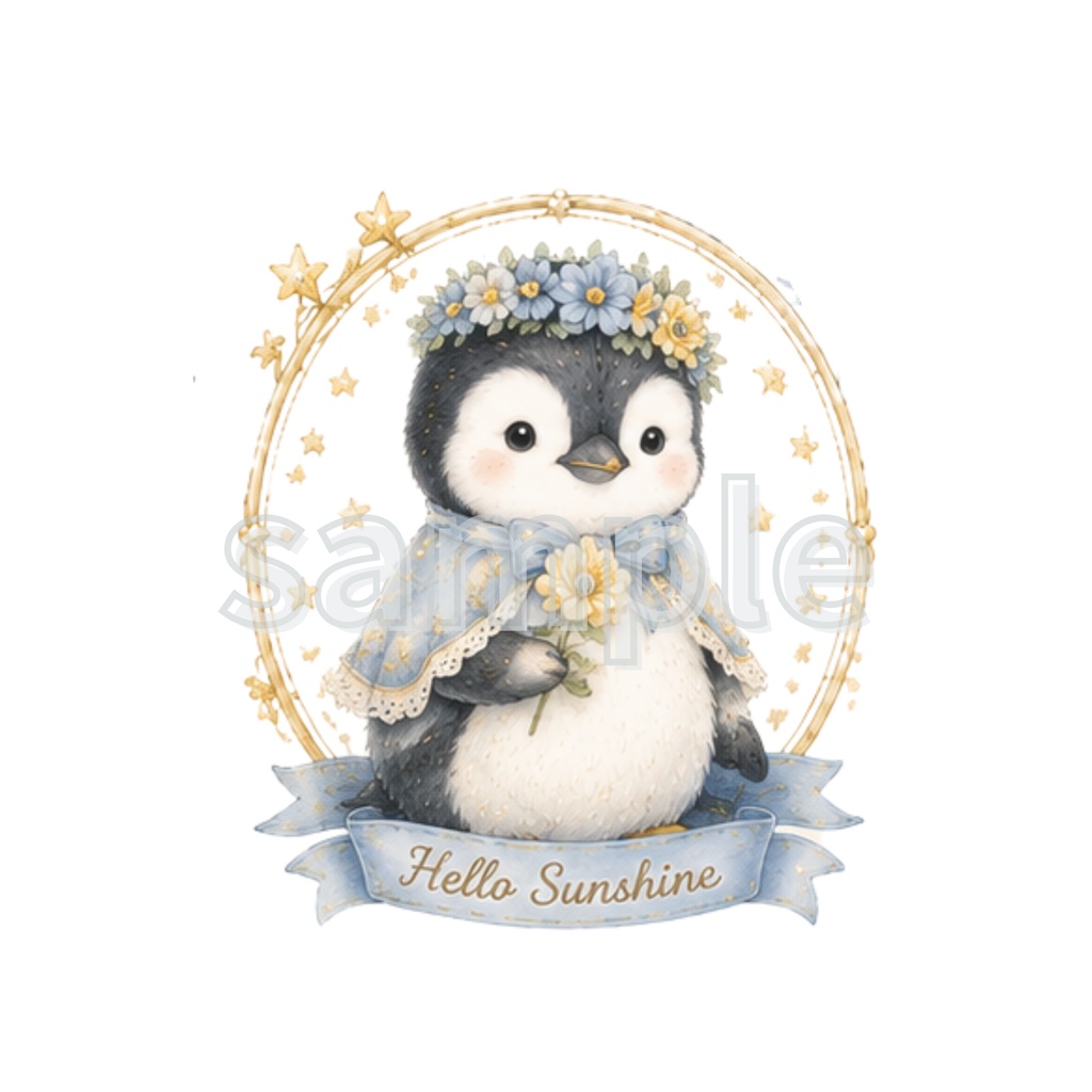 水色・黄色 うさぎ・りす・いるか・ひつじ・小鳥・ペンギン・85点CLIPart・クリップアート