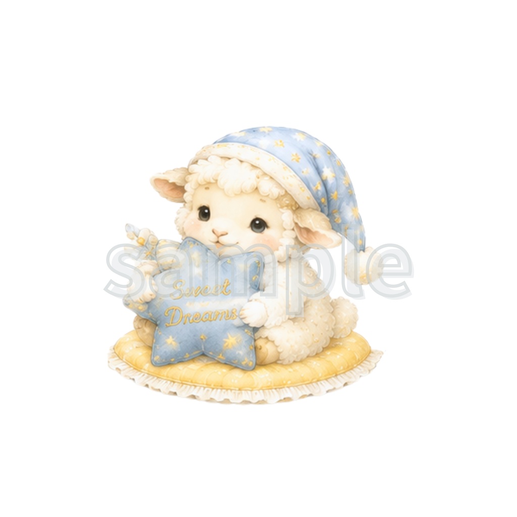 水色・黄色 うさぎ・りす・いるか・ひつじ・小鳥・ペンギン・85点CLIPart・クリップアート