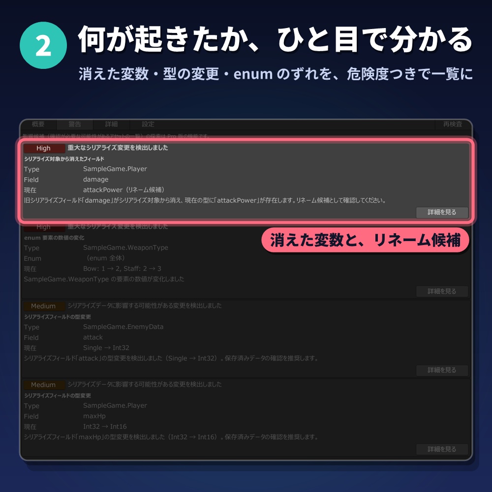 【無料】Unityの値消え検知 シリアライズガード