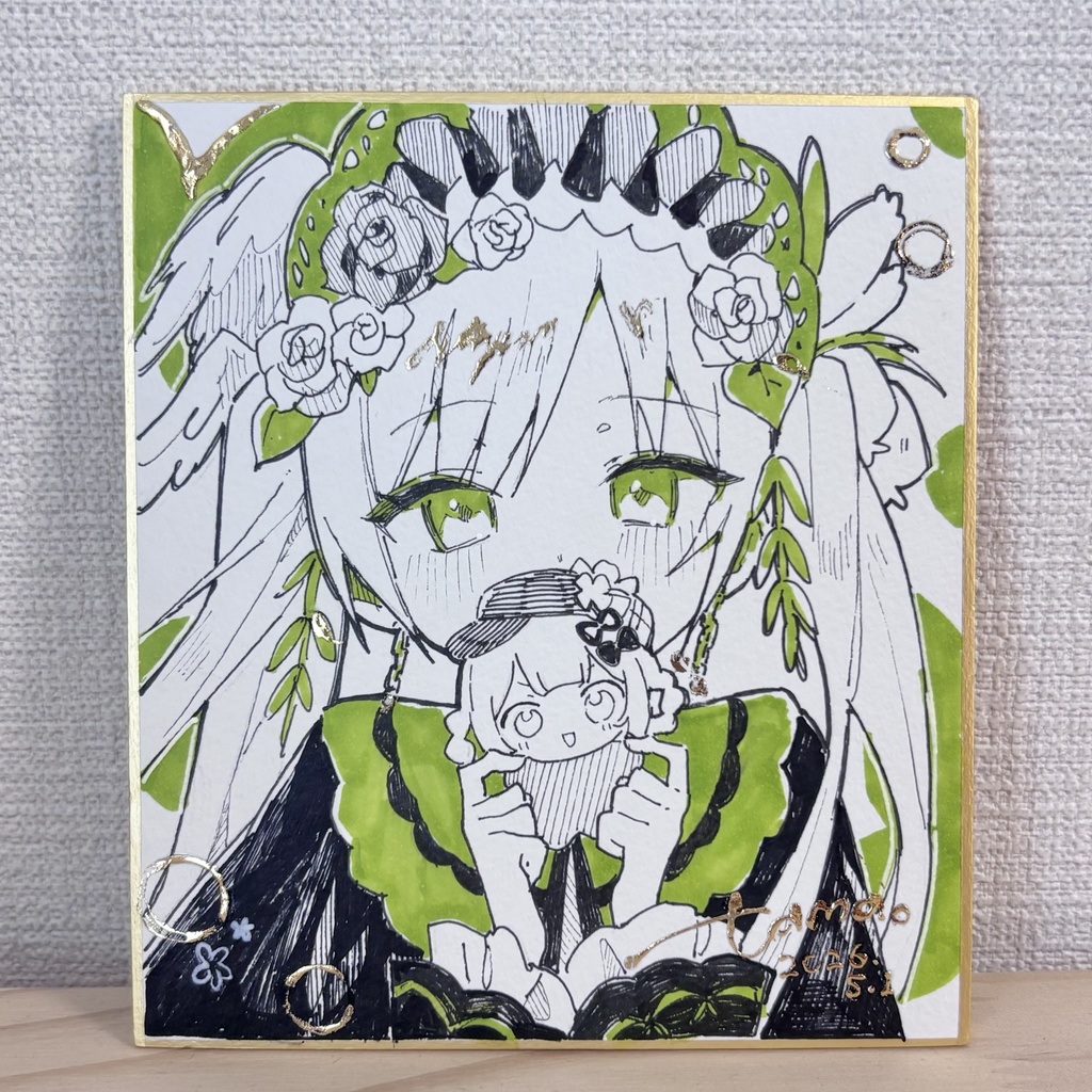 ハンナ箔押し色紙