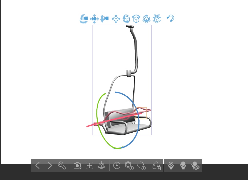 [100円/クレジット記載無]スキーリフトイスと支柱計２点[商用利用OK]