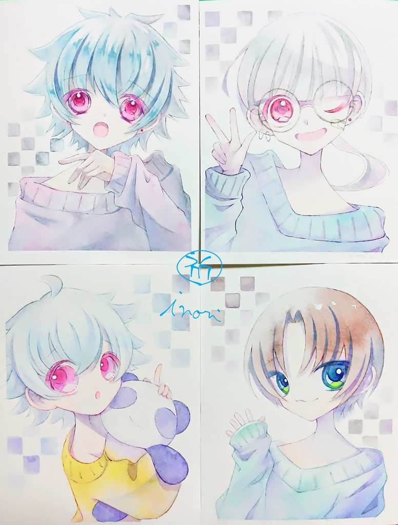 ユキミキちゃん　透明水彩