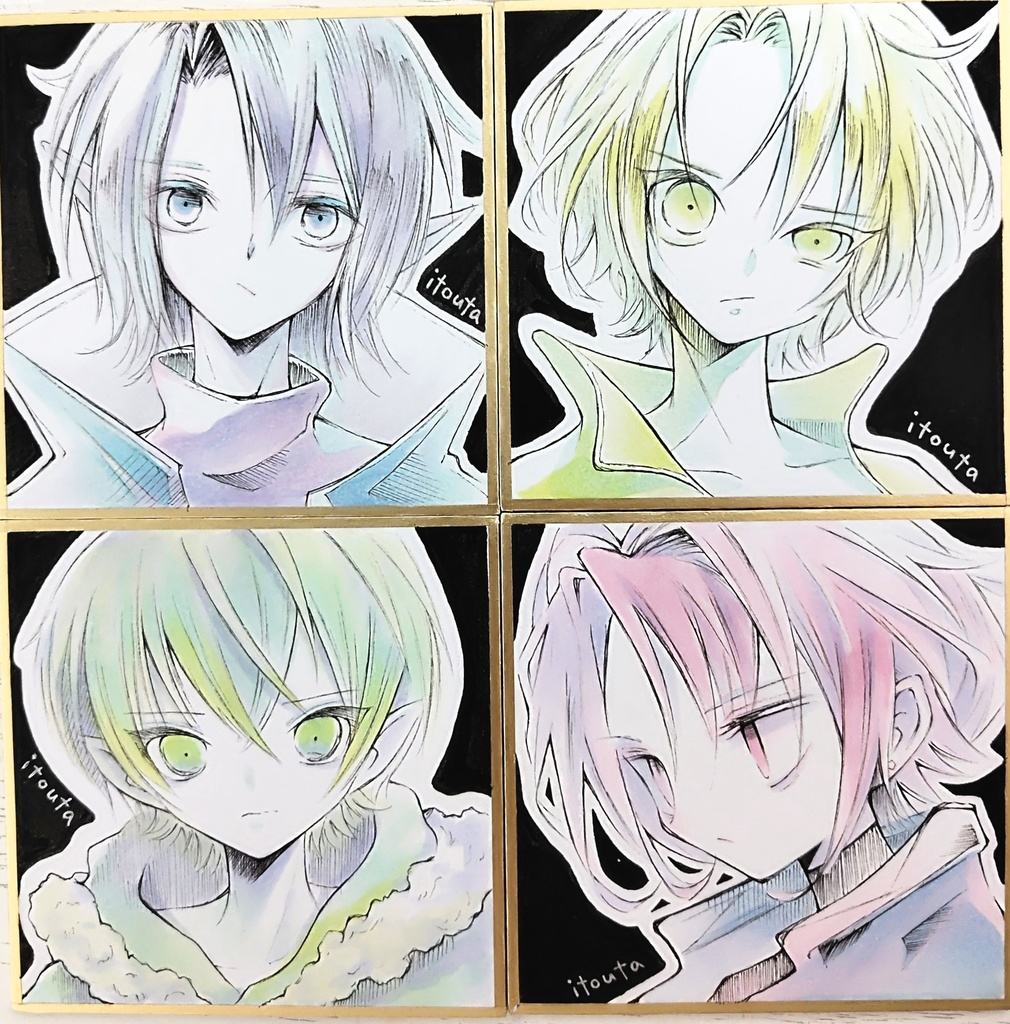 ランダム豆色紙　『Dark』　全4種