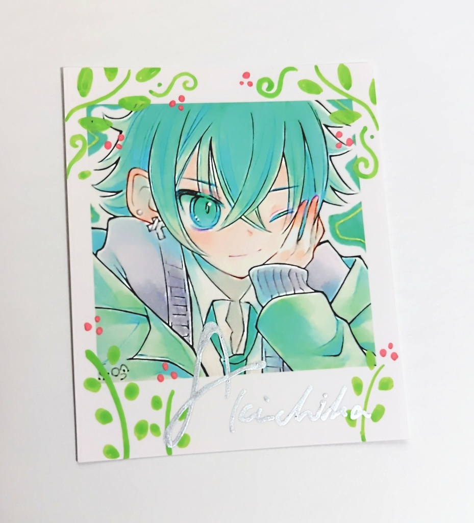 インスタントフォト風カード 手描きデコ有り無し