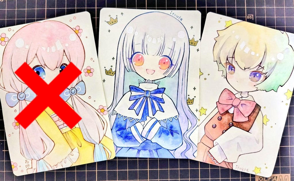 【フレームレス】はがきサイズ　イラスト原画　その2