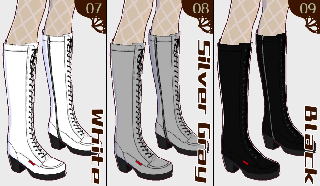 【VRoid】ハートソール・ブーツ