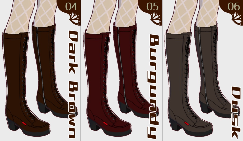 【VRoid】ハートソール・ブーツ