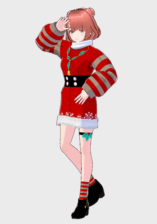 ■Vroid■2022Xmas'ワンピース・ミニスカートセット