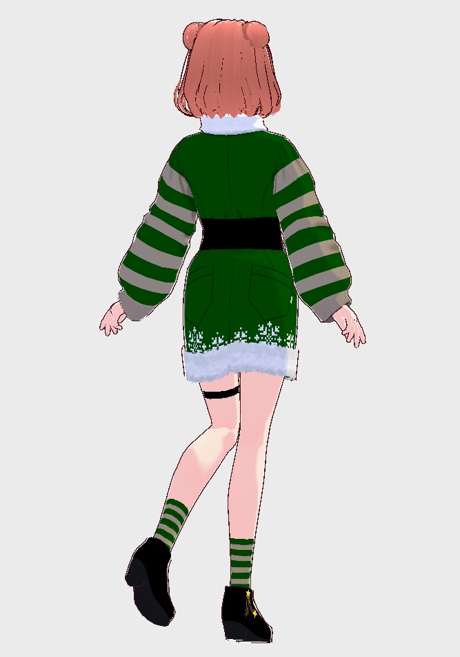 ■Vroid■2022Xmas'ワンピース・ミニスカートセット