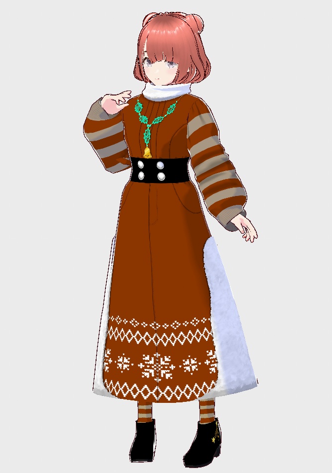 ■Vroid■2022Xmas'ワンピース・ロングスカートセット