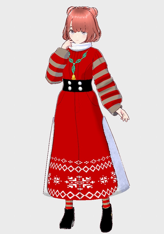 ■Vroid■2022Xmas'ワンピース・ロングスカートセット
