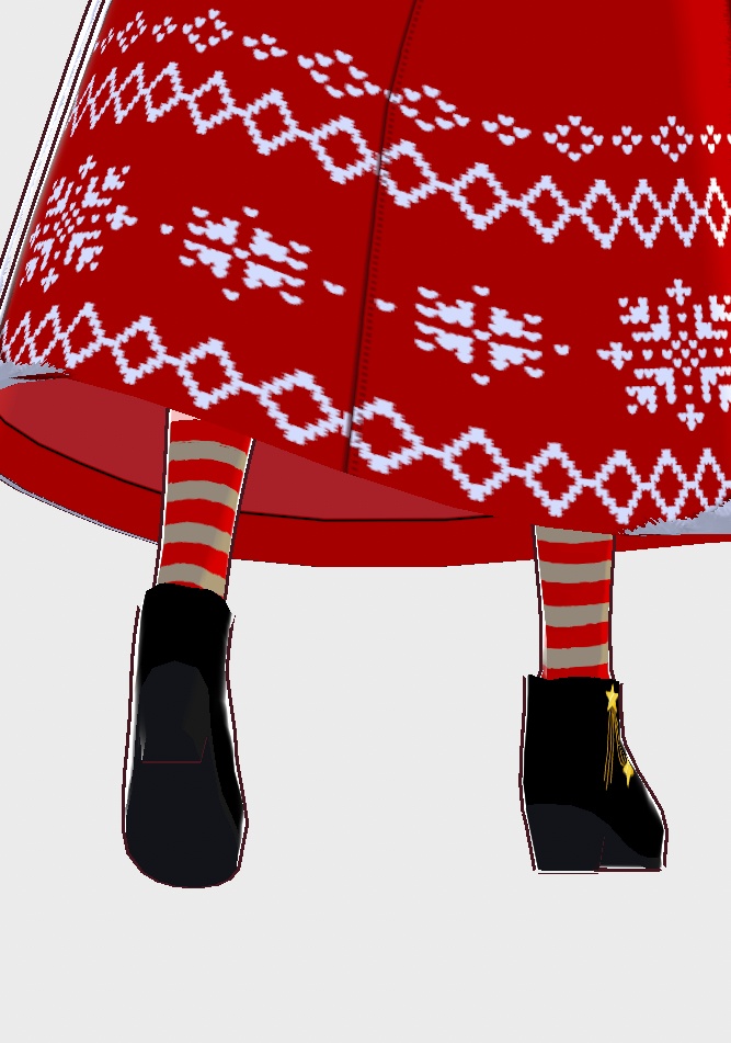 ■Vroid■2022Xmas'ワンピース・ロングスカートセット