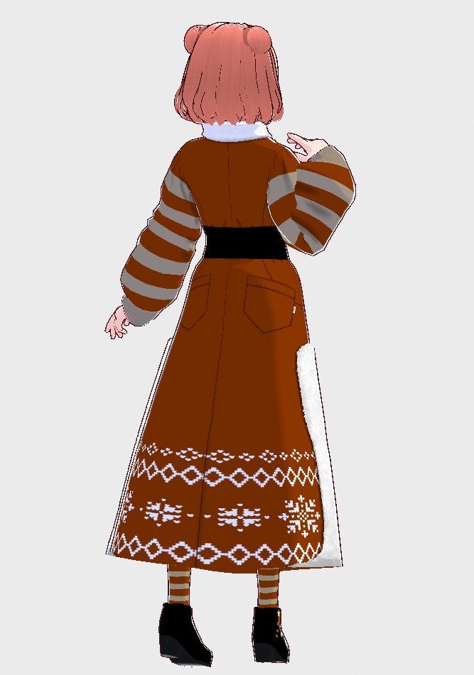 ■Vroid■2022Xmas'ワンピース・ロングスカートセット