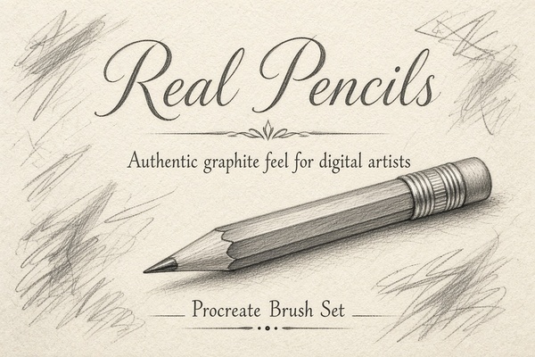 Real Pencils – Procreateブラシセット