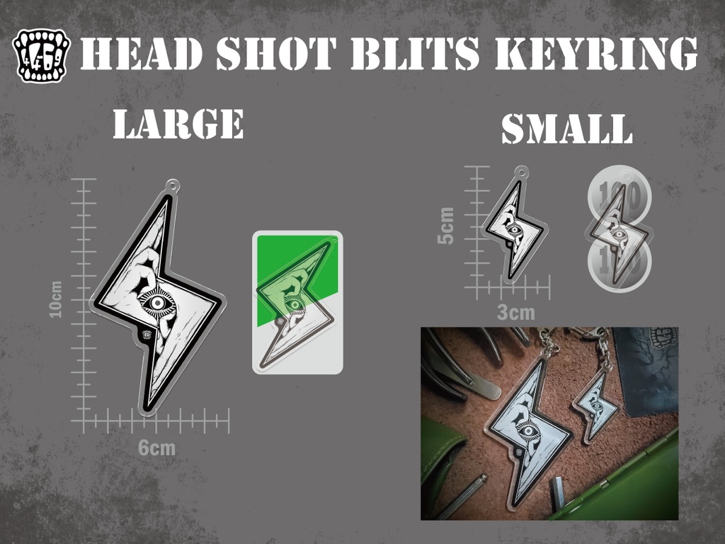 head shot blits keyring(Small)