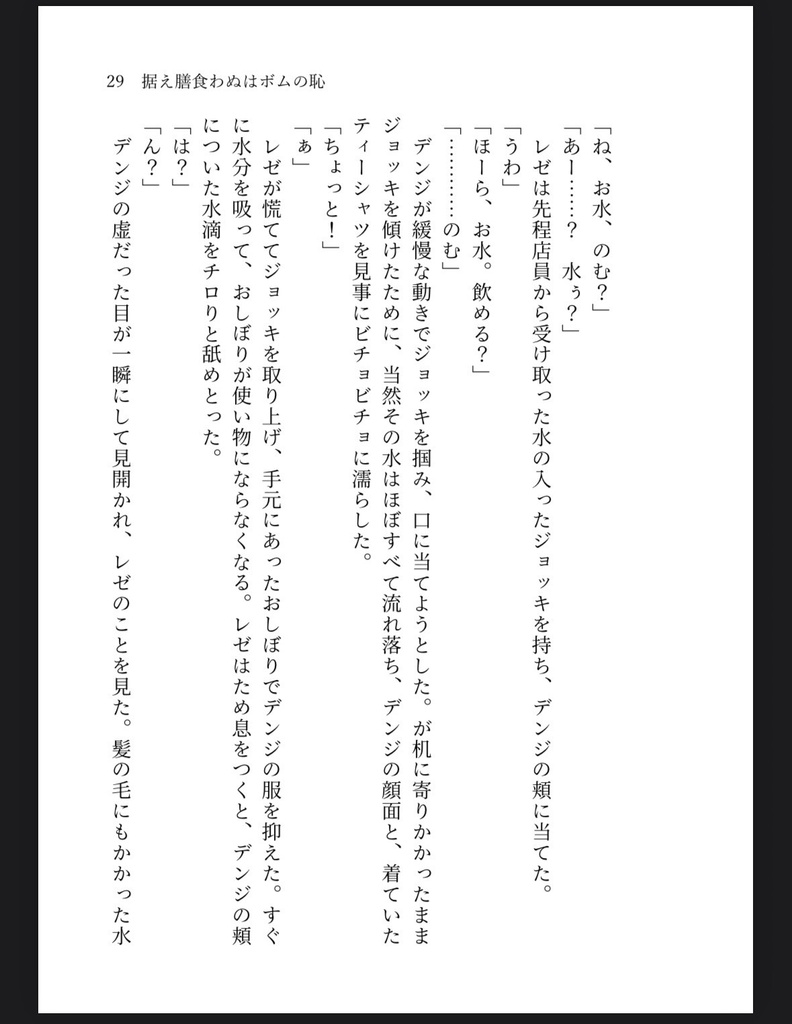 新刊【デンレゼ小説本】明晰夢(ポストカード付)