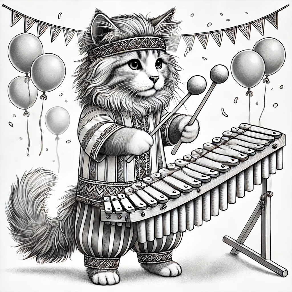 Music Cats Coloring Book(塗り絵30枚収録・PDF版)