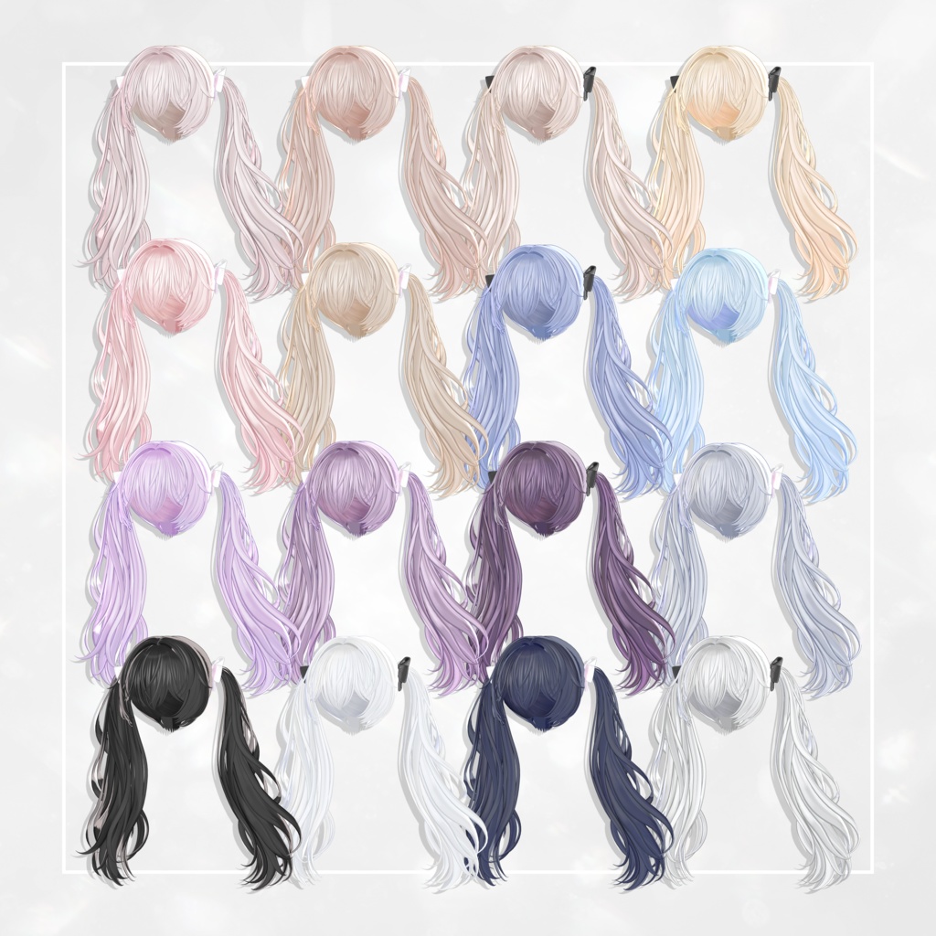 🎀SALE🎀【9 avatars】TwinTail Hair 【VRC Hair】