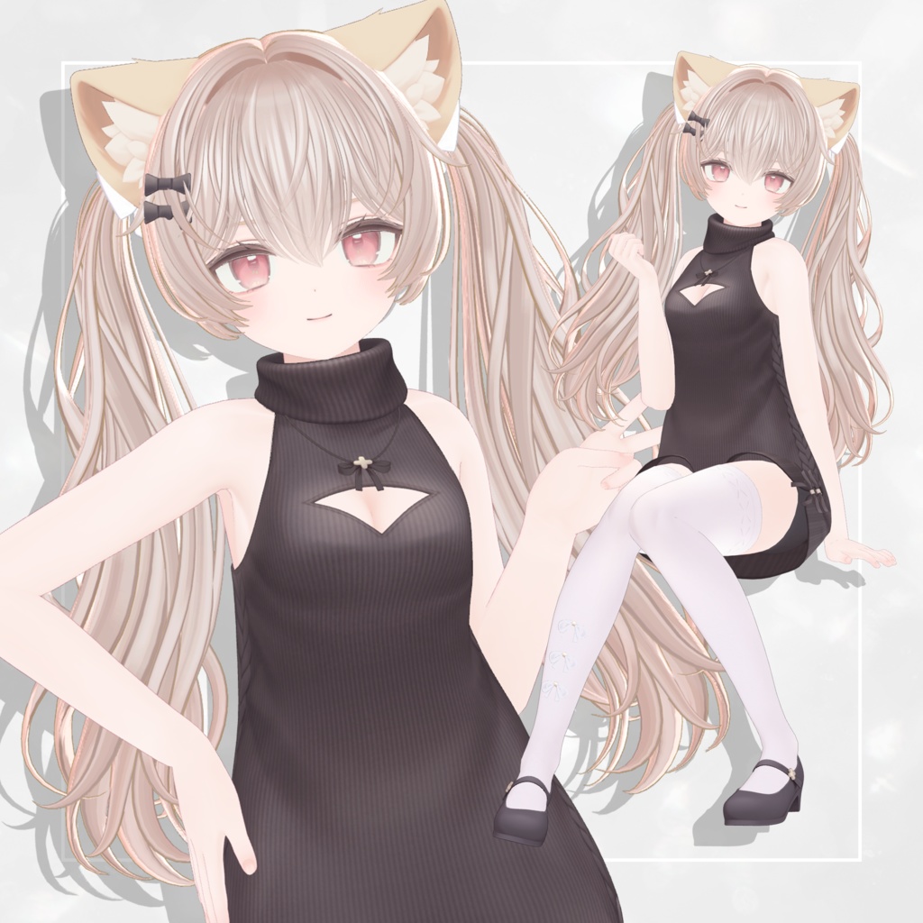 🎀SALE🎀【9 avatars】TwinTail Hair 【VRC Hair】