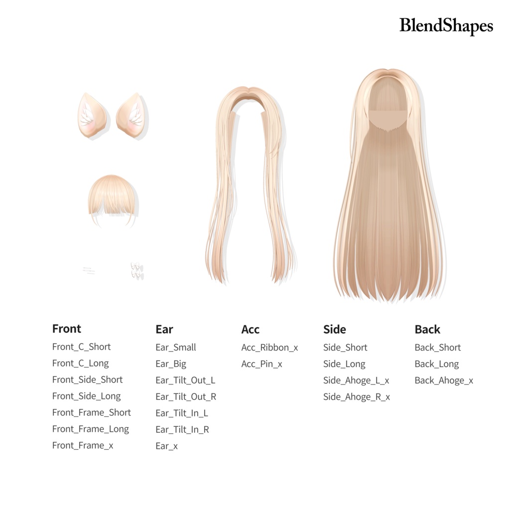 🎉SALE🎉【VRC Hair】Serena Hair【9 Avatars】
