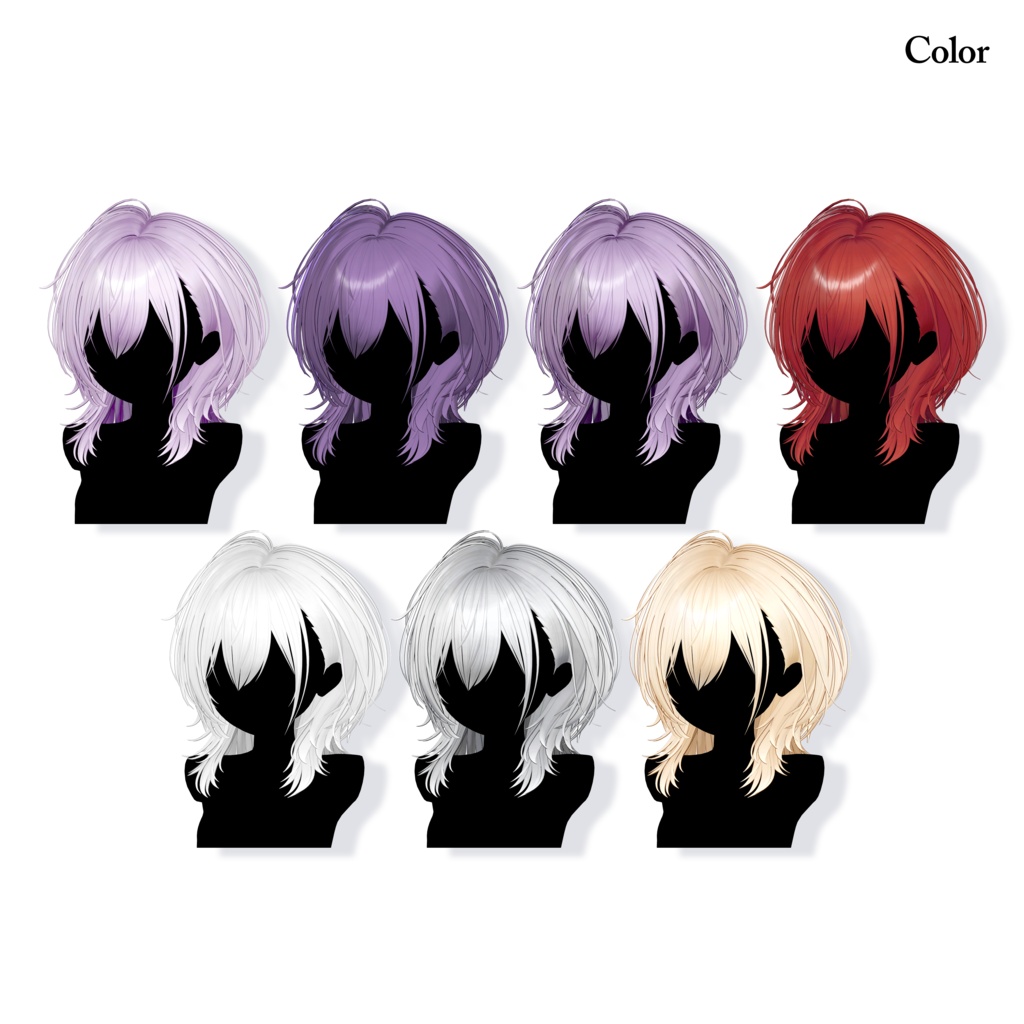 🎀SALE🎀【VRC Hair】WolfCut【9 Avatars】