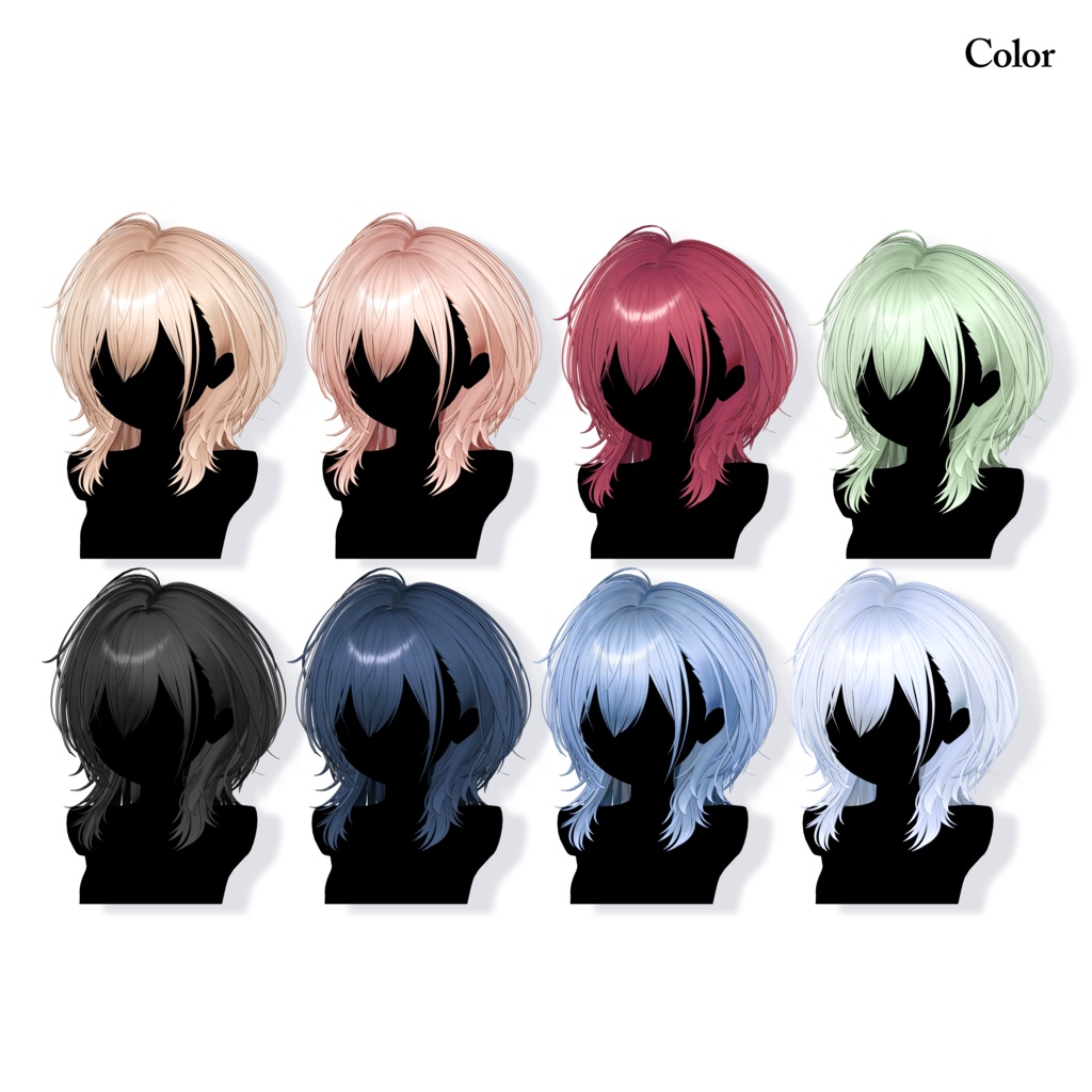🎀SALE🎀【VRC Hair】WolfCut【9 Avatars】