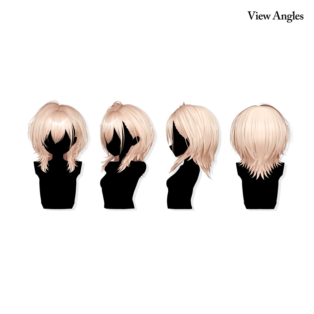 🎀SALE🎀【VRC Hair】WolfCut【9 Avatars】