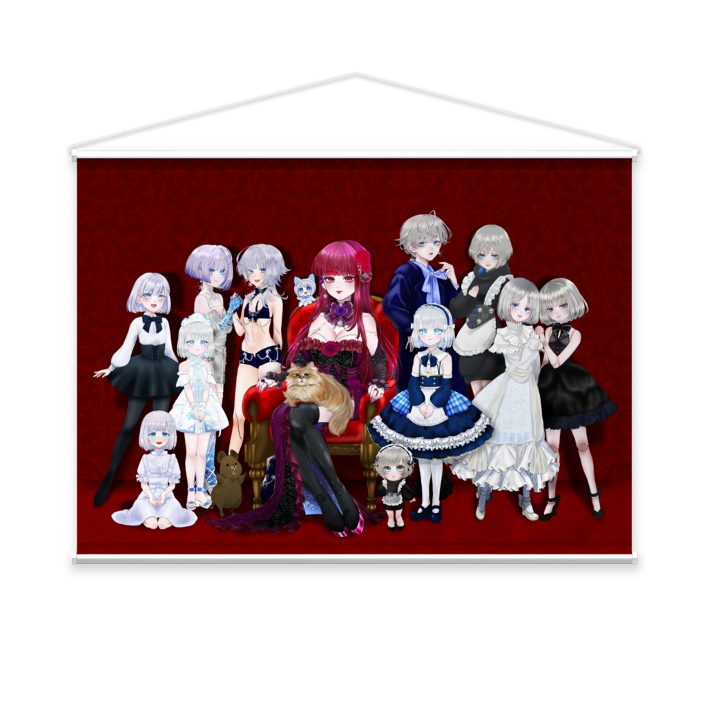 小雪＆深雪野薔薇様 家族写真タペストリー